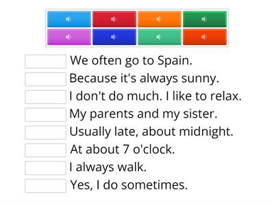 Headway Elementary Unit 3 page 32 ex 1b