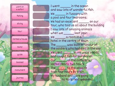 Holidays - A2 English Vocabulary