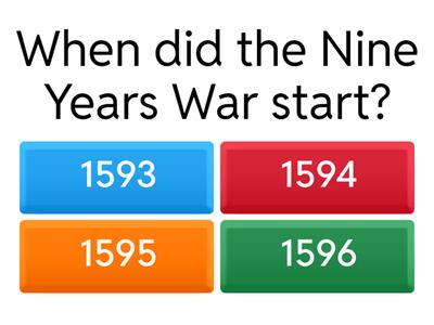 Nine Years War in Ireland Quiz