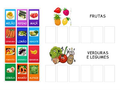  FRUTAS, VERDURAS E LEGUMES 🍄