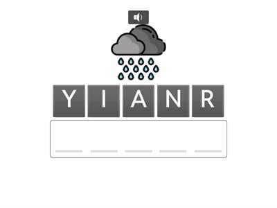 Weather anagram activity