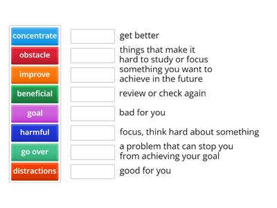 Study Habits Vocabulary