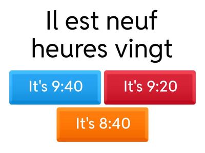 Telling the time (French)