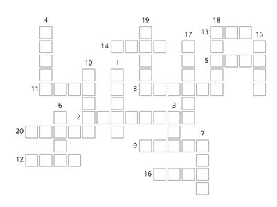 PROJECT4 Unit3A: PARTS OF THE BODY (crossword)