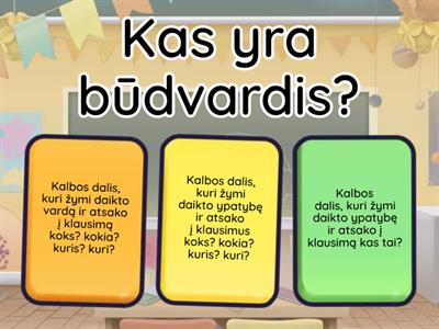 Būdvardis. 5 klasė