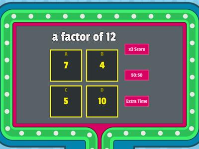 Factors and Multiples Quiz 