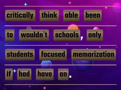 Science (3rd conditional)