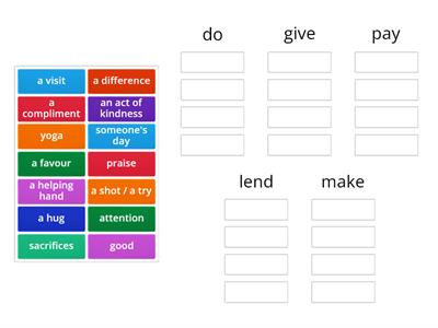 Verb noun collocations -C1. EOI Palma