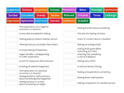 Tone & Mood Words ELA 7 