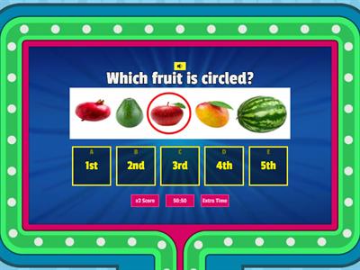  Ordinal Numbers 1-5