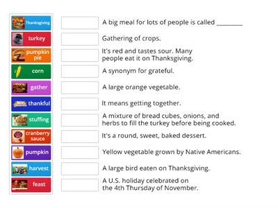 Thanksgiving Match up