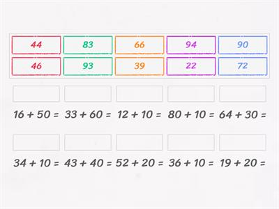 Сложение двузначных чисел и десятков