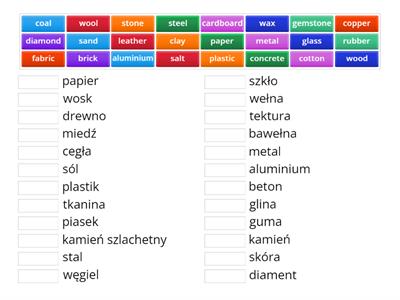 Memory Master 6 - MATERIALS