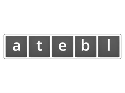 SPELLING: Put the letter in the correct order to find school supplies. 