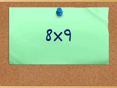 Таблиця множення чисел 8, 9, 10