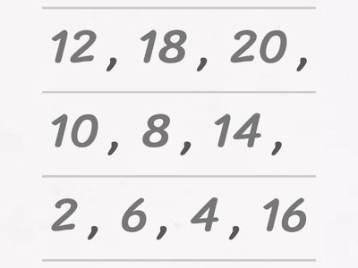 рахуємо числа (2, 3, 4, 5)