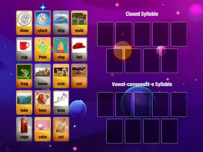 Closed Syllable/VCe Sort