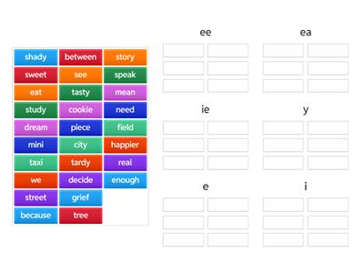 Same Sound Different Spelling /e/