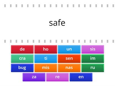 Two Syllable Word Match