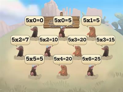 Multiplicación: Tabla del 5