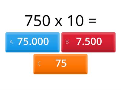 Elegí el resultado correcto