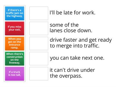 Complex Sentences: Driving Vocabulary