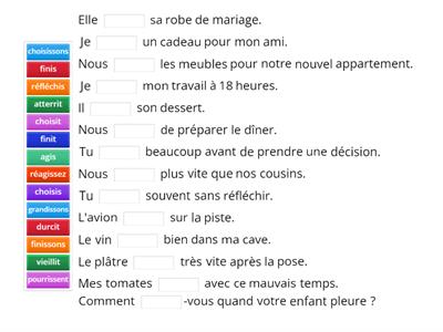 Verbes du 2ème groupe