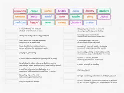 Vocabulary Workshop ~ Level C: Unit 7 {Definitions}