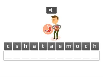 Kid's Box 3 Unit 5 - Health problems (anagram)