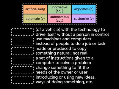 artificial intelligence - vocabulary