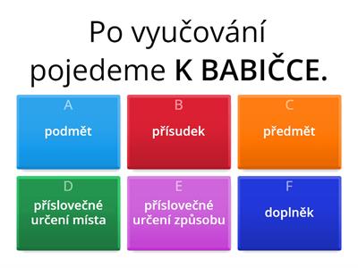 Větné členy - různé