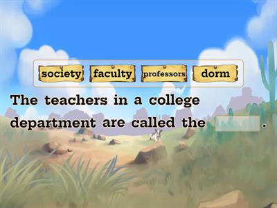 C16 U11. Vocabulary. Talking about college education.