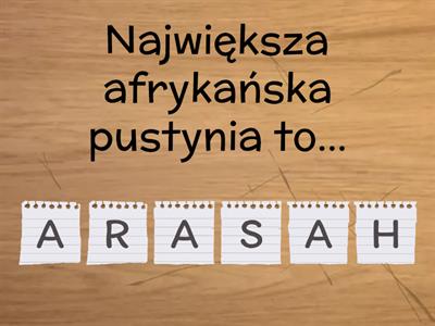 Afryka - anagram