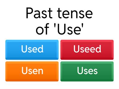 Past Simple Tense Matching