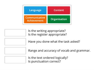 B2 Writing Mark Scheme