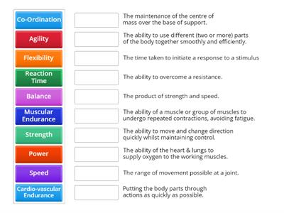 Components of fitness-