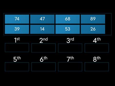 Smallest to biggest 1 - ORANGE 