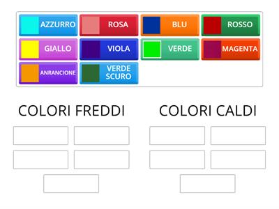  COLORI FREDDI - COLORI CALDI