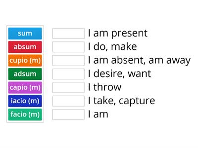 CE Latin Level 1 Irregular Verbs