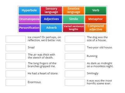 Yr 7 Descriptive Techniques Match Up