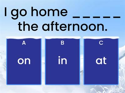 FF2 Unit 8 Prepositions of time