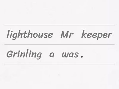 Lighthouse Keeper's Lunch - Sequence a sentence.