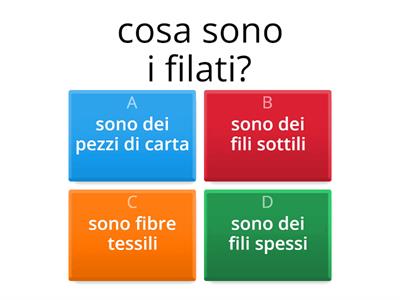 risolvi i quiz sui tessuti