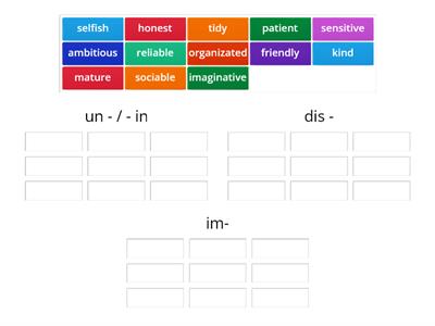 Prefixes