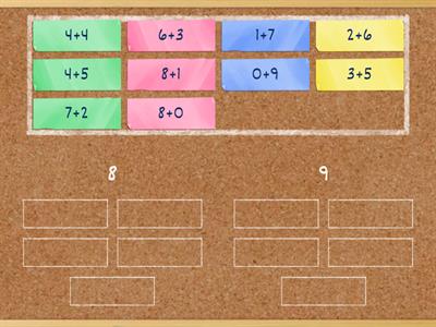 Склад числа 8 і 9