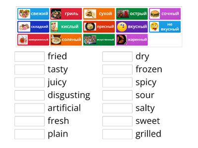 Food adjectives