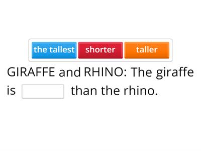 Comparative and superlative adjectives