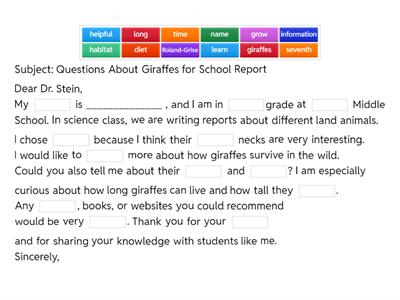 Formal Email (blanks)