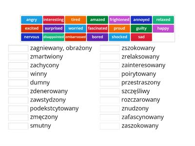 adjectives of emotion 