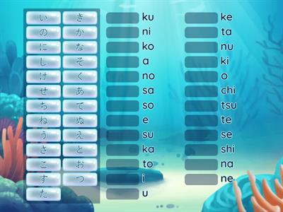 hiragana あ行～な行